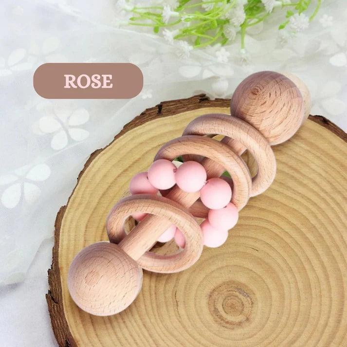 Hochet bebe |en bois - La Passion Des Enfants