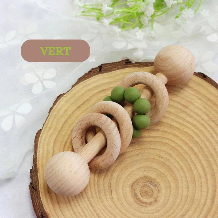Hochet bebe |en bois - La Passion Des Enfants