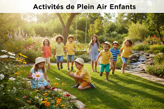 Enfants qui jouent et explorent la nature en plein air - PassionsEnfant
