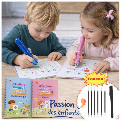 cahier d'ecriture magique  pour ameliorer l'ecriture des enfants