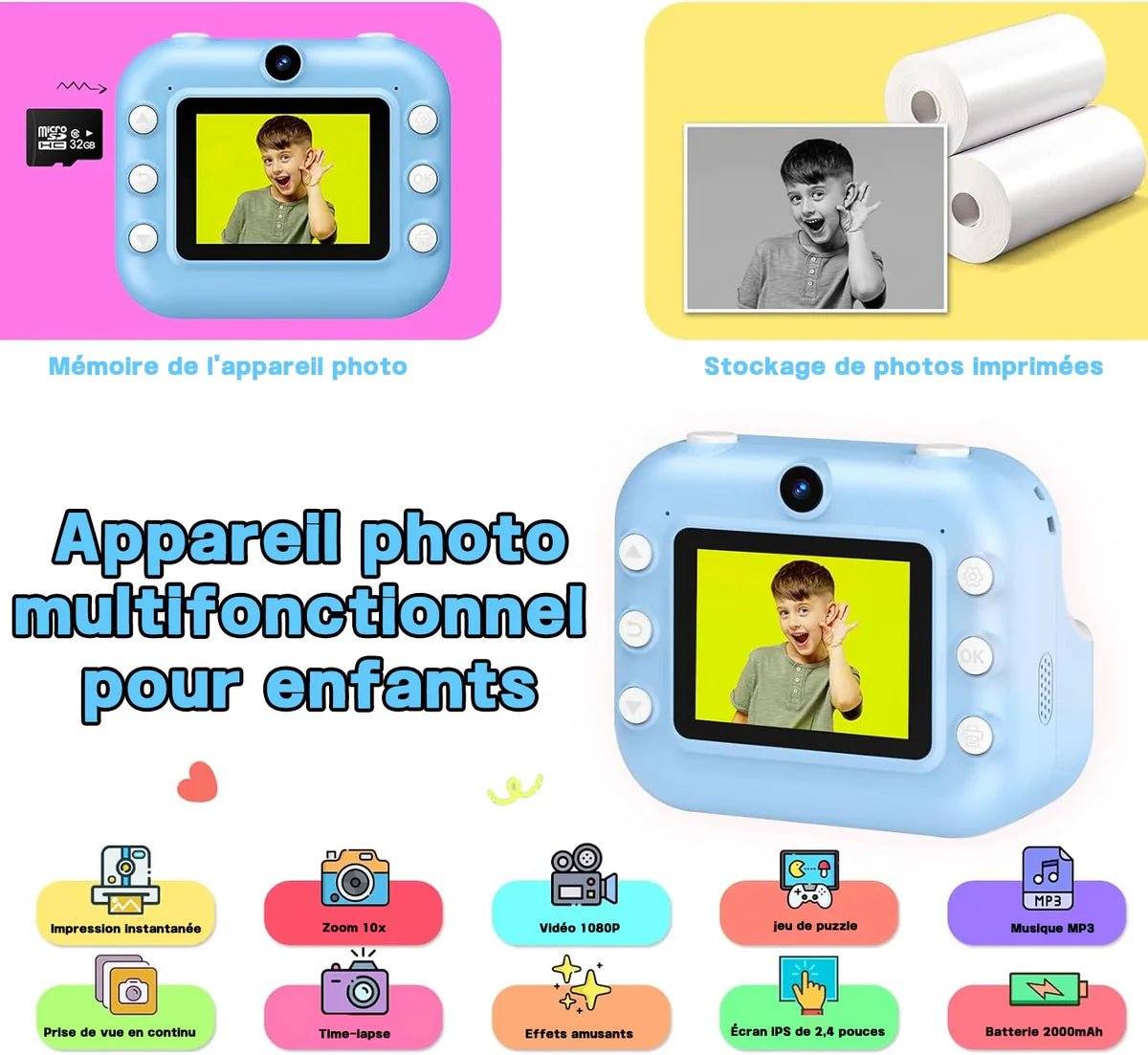 Appareil photo enfant - TicTac - La Passion Des Enfants