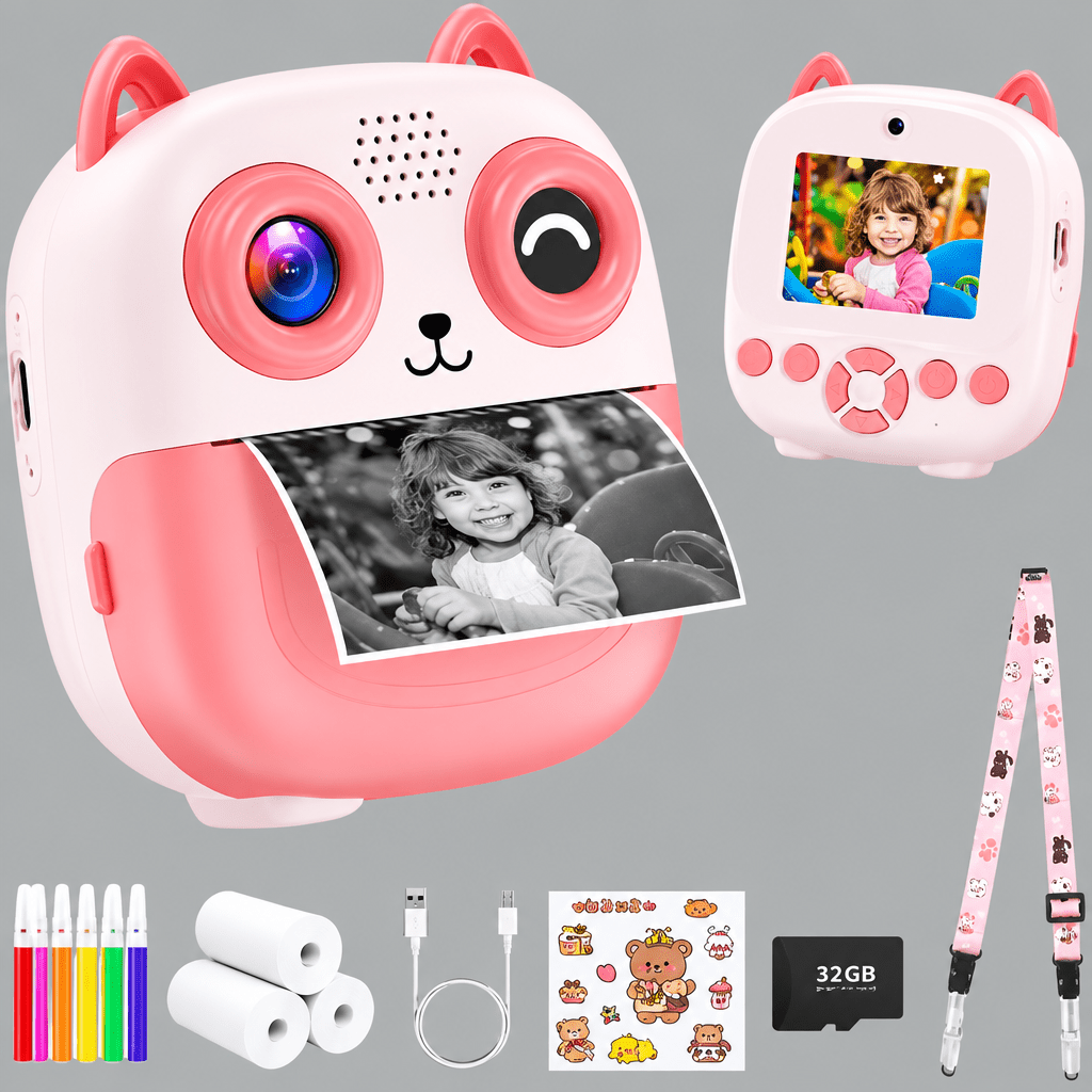 Appareil photo instantané enfant pixCat avec impression photo papier thermique