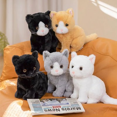 peluche chat douce pour enfant jouet en forme de chat pour bébé et enfant idée cadeau