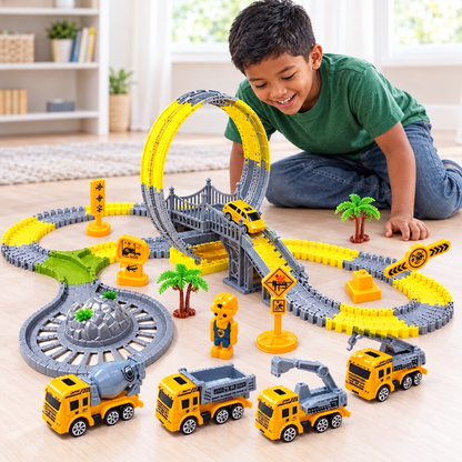 Mise en scène générée d’un enfant jouant avec le circuit SPEED