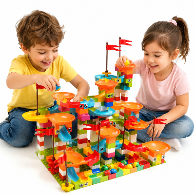 Circuit à billes coloré pour développer la créativité des enfants