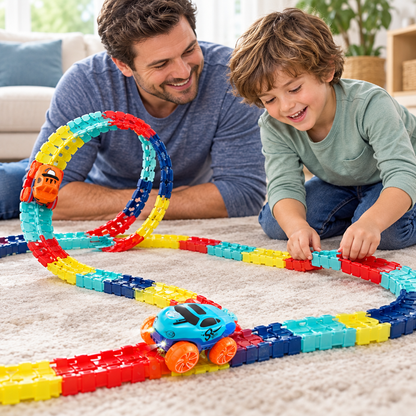 Mise en scène générée de LoomCar lors d’un jeu parent-enfant