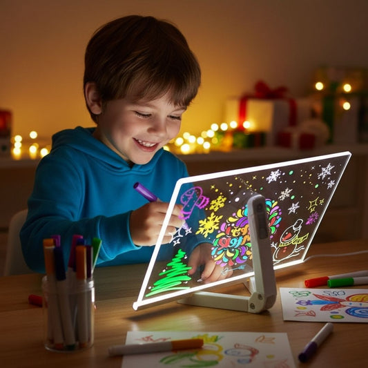 Pack Créativité & Écriture — Tablette Lumineuse + Cahier Magique Réutilisable — Dès 3 ans - La Passion Des Enfants
