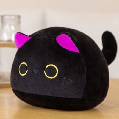 Peluche chat noir artisanale faite à la main