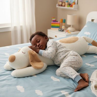 Peluche Chien Comfort Kids 100cm body pillow soutien ergonomique