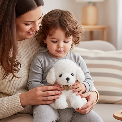 Peluche en Chien ultra douce parfaite pour offrir à un enfant