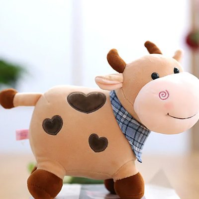 Peluche vache ultra-douce lavable et résistante pour usage quotidien
